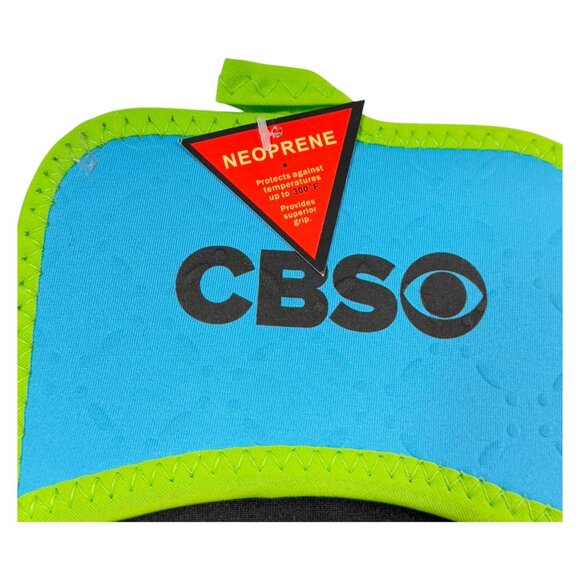 Oven Glove CBS TV Eye Promotional Lot 2 Neoprene Blue New Promo - Picture 2 of 6